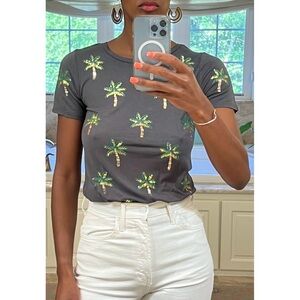 Sequin Palm Tree T-Shirt